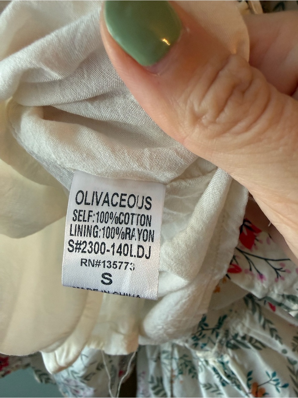 TALULAH Cream Floral Tiered Tunic Blouse - Picture 5 of 6